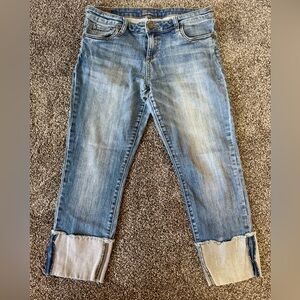 Kut From The Kloth Women's Jeans Cameron Straight Leg Cropped & Cuffed Sz 8
